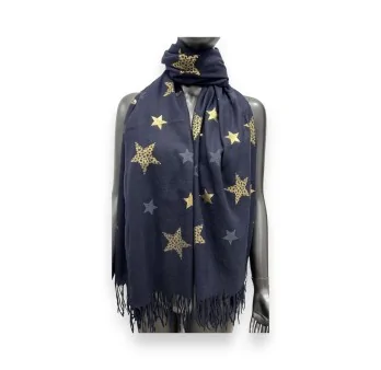 Starry navy scarf