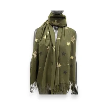 Starry khaki scarf