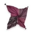 Foulard carré patchwork Framboise