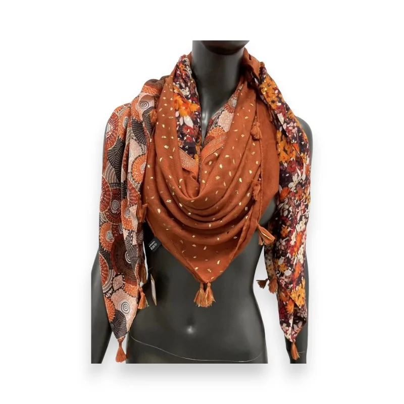 Foulard Quadrato Patchwork Liberty Mattone