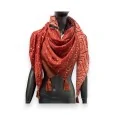 Foulard quadrato patchwork etnico color mattone