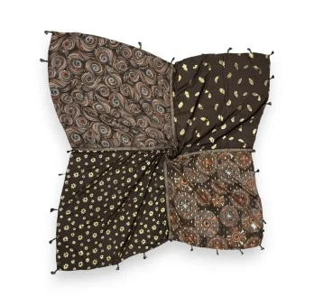 Foulard Quadrato Patchwork Autunnale