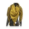 Foulard Carré Patchwork Moutarde Floral