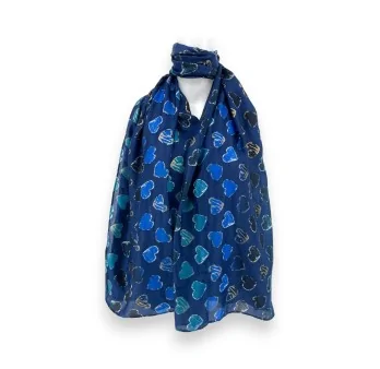 Blue Hearts Scarf