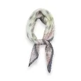 Pleated scarfGray and pink paisley print