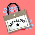 Tote bag Rock & Love