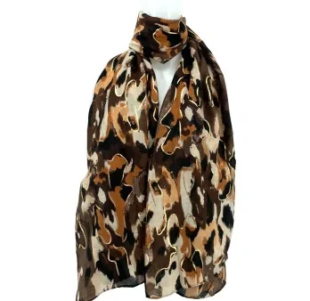 Camouflage Scarf in Brown Shades