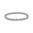 Slim silver bracelet with a small heart