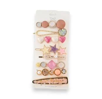 Set of 8 trendy and fancy hair clips