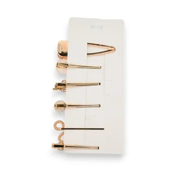 Set de barrettes à cheveux fantaisie avec ciseaux strass