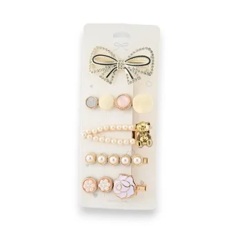 Set of 5 fancy hair clips