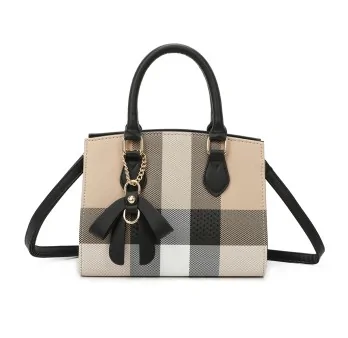 Chic plaid structured handbag