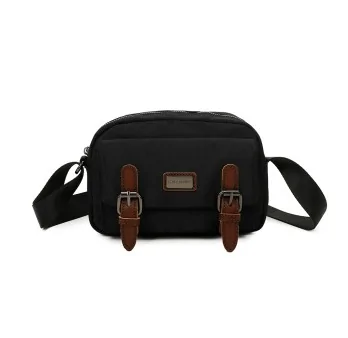 Gallantry black messenger bag schoolbag