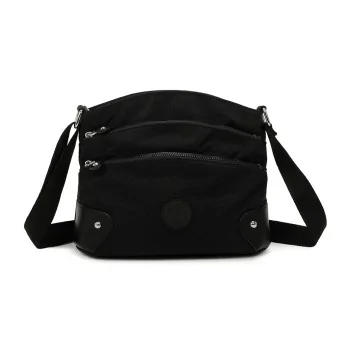 Bolso bandolera Gallantry negro con múltiples bolsillos