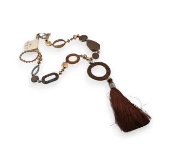 Chic Brown Long Necklace