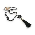 Elegant Black Sparkling Star Long Necklace