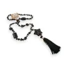 Elegant Black Sparkling Star Long Necklace