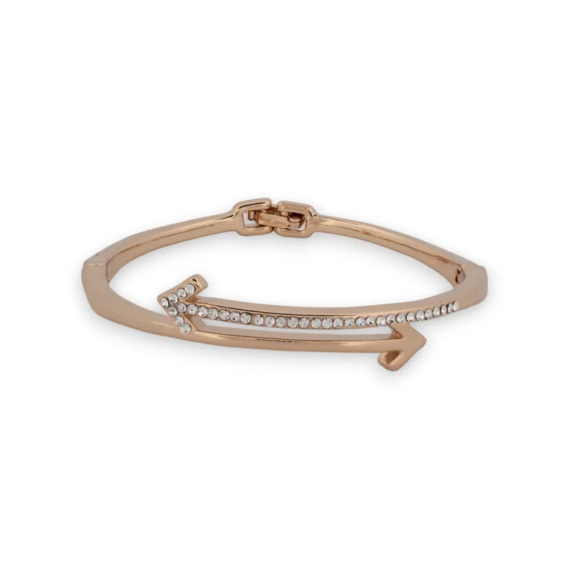 Bracciale a girocollo sottile con doppie frecce con strass