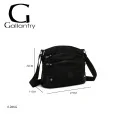 Bolso bandolera Gallantry negro con múltiples bolsillos