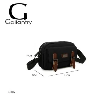 Gallantry black messenger bag schoolbag