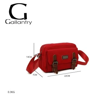 Bolso bandolera Gallantry rojo compacto