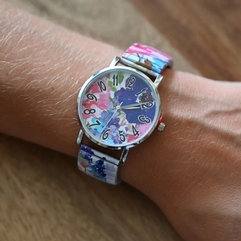 Reloj de mujer pintura floral Ernest E