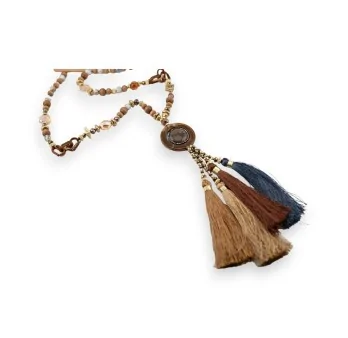 Bohemian chic tassel long necklace