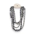 Multi-Strand Grey Pearl Fantasy Necklace