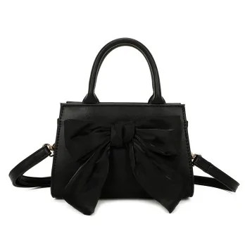 Bolso de mano con lazo Gallantry negro