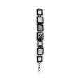 Ikita black and silver square fashion bracelet