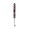 Ikita fancy square bracelet in black and pink