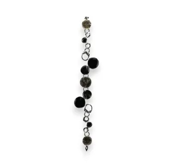 Trendy black and grey geometric circles bracelet by Ikita