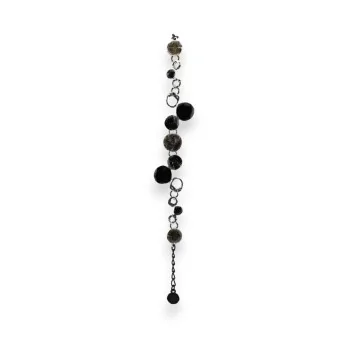 Trendy black and gray graphic circles bracelet by Ikita