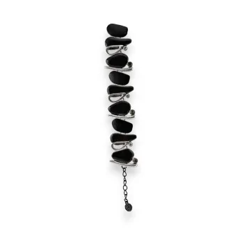 Modern black and silver Ikita fashion bracelet