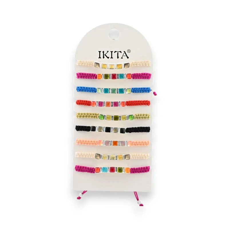 Set di 9 braccialetti colorati Ikita