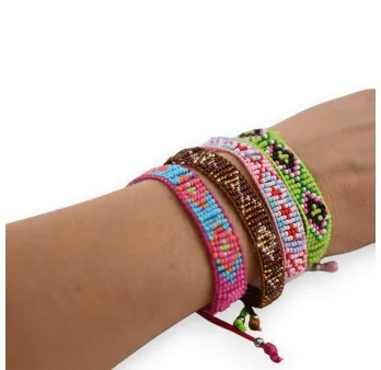 Set de 4 Pulseras Brasileñas de Cuentas