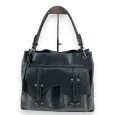 Schwarze Vintage-Handtasche