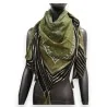 Square ethnic scarf in khaki and black