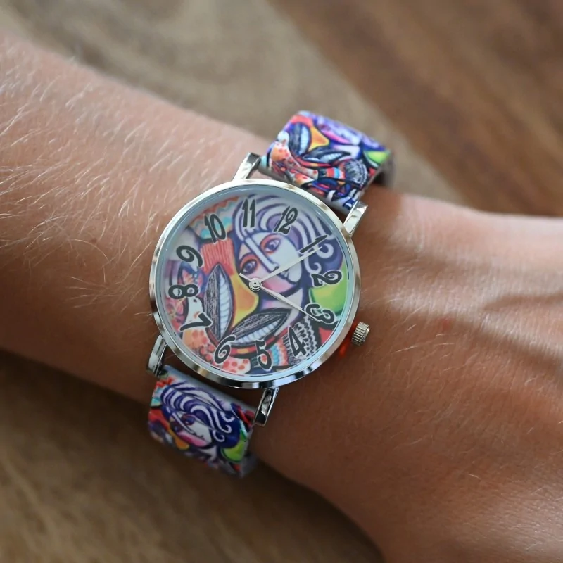 Ernest's multicolored Picasso-inspired watch