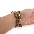 Bracciale multifilo marrone Bohème di Ikita