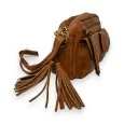 Soft multi-pocket Camel crossbody bag by Mandoline