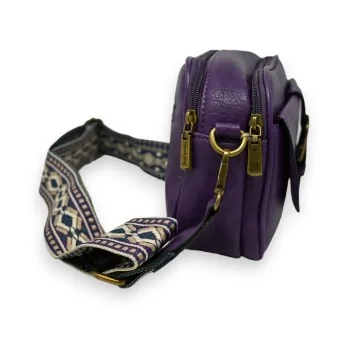 Bolso bandolera rectangular Mandoline violeta