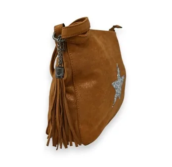 Sac Bandoulière Camel Étoile Scintillante de chez Mandoline