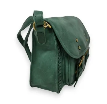 Bolso bandolera Mandolina estilo cartera verde botella