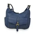 Elegante borsa a tracolla Mandoline blu navy