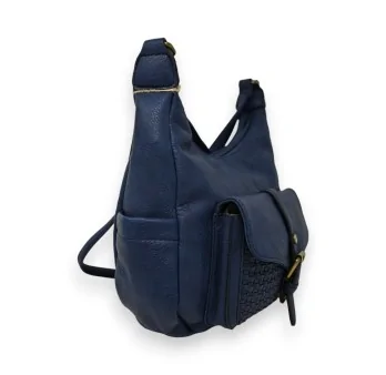 Elegant navy blue Mandoline shoulder bag