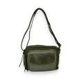 Khaki velvet Mandoline shoulder bag