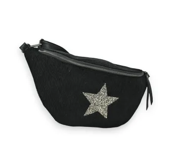 Mandoline's Black Velvet Star Fanny Pack