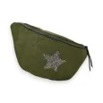 Khaki Velvet Star Fanny Pack by Mandoline