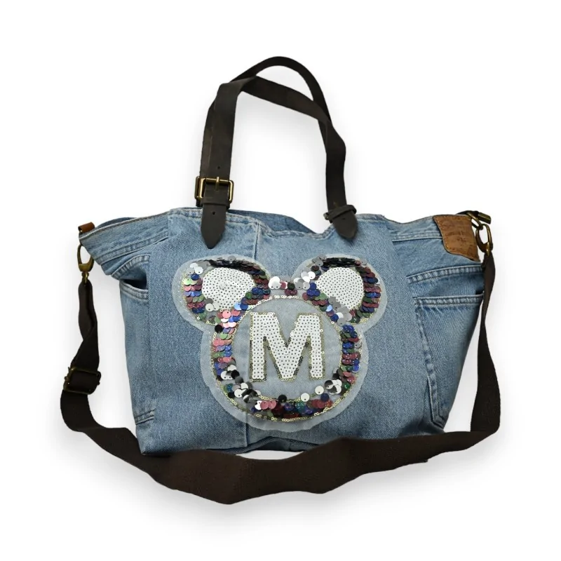 Denim handbag Mouse Mandolin Sequins